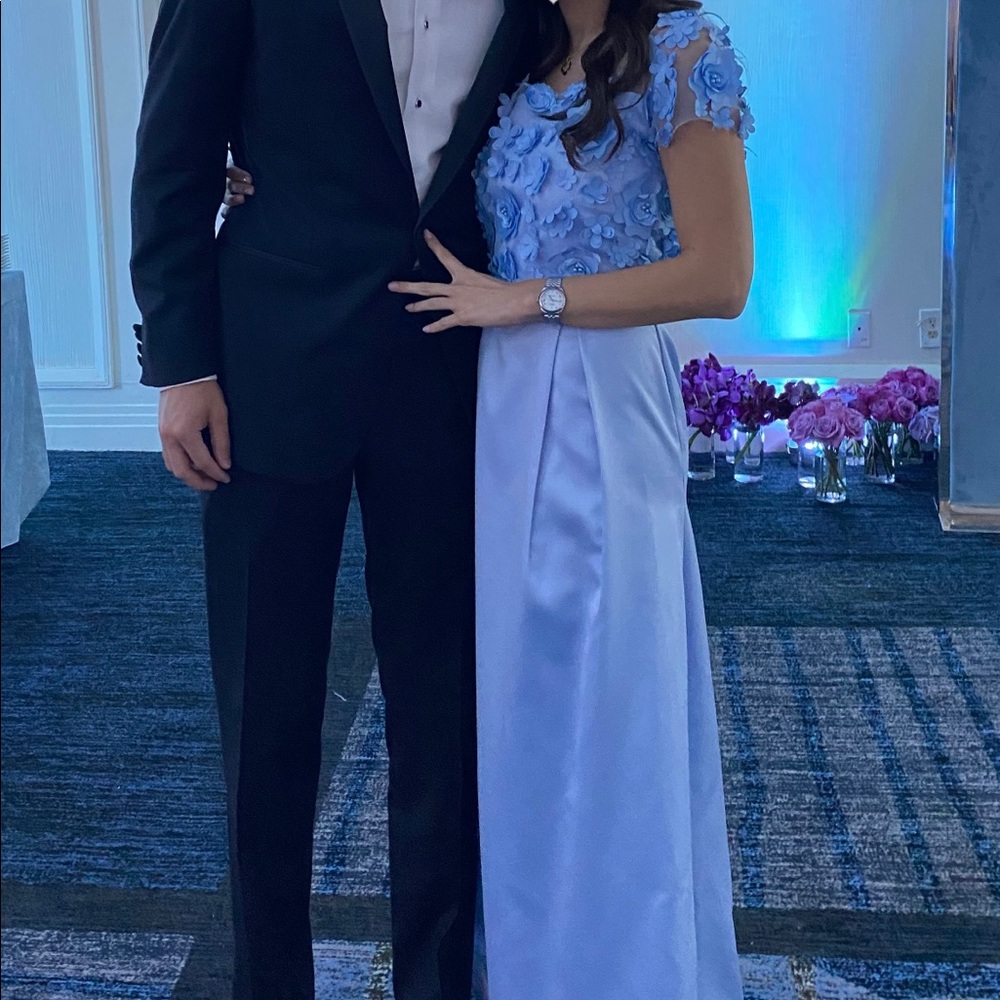 Blue custom made gown